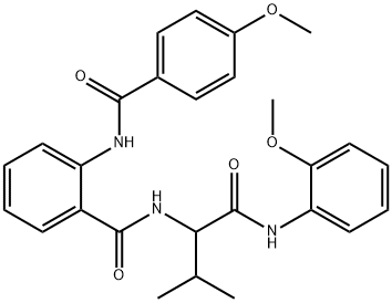 Benzamide, 2-[(4-methoxybenzoyl)amino]-N-[1-[[(2-methoxyphenyl)amino]carbonyl]-2-methylpropyl]- (9CI) Structure