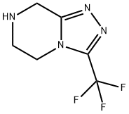 3-(トリフルオロメチル)-5H,6H,7H,8H-[1,2,4]トリアゾロ[4,3-a]ピラジン 化学構造式