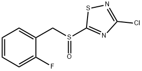 3-CHLORO-5-(2-FLUOROBENZYLSULFINYL)-1,2,4-THIADIAZOLE Structure