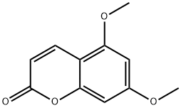 5,7-ジメトキシクマリン 化学構造式