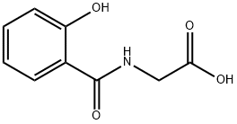 N-(2-ヒドロキシベンゾイル)グリシン 化学構造式