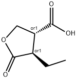trans-4-ethyltetrahydro-5-oxo-3-furoic acid Structure