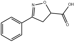 3-フェニル-2-イソオキサゾリン-5-カルボン酸 化学構造式