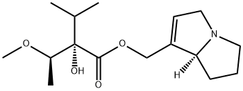 (2R)-2-Hydroxy-2-[(R)-1-methoxyethyl]-3-methylbutanoic acid [(7aS)-2,3,5,7a-tetrahydro-1H-pyrrolizin-7-yl]methyl ester, 488-00-6, 结构式