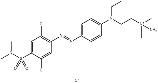 1-[2-[[4-[[2,5-dichloro-4-[(dimethylamino)sulphonyl]phenyl]azo]phenyl]ethylamino]ethyl]-1,1-dimethylhydrazinium chloride  Structure