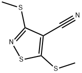 3,5-双(甲基硫代)异噻唑-4-甲腈 结构式