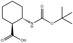 (1S,2S)-2-叔丁氧羰基氨基环己烷羧酸, 488703-60-2, 结构式