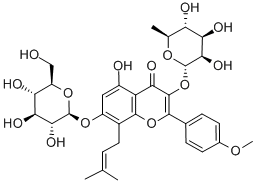 3-(6-デオキシ-α-L-マンノピラノシルオキシ)-7-(β-D-グルコピラノシルオキシ)-5-ヒドロキシ-2-(4-メトキシフェニル)-8-(3-メチル-2-ブテニル)-4H-1-ベンゾピラン-4-オン price.