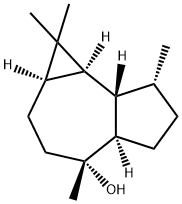 (1R,3aα,8aβ)-1α,4-ジメチル-7β,8β-イソプロピリデンデカヒドロアズレン-4α-オール 化学構造式