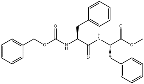 N-(benzyloxycarbonyl)phenylalanylphenylalanine methyl ester Struktur