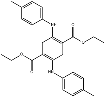 2,5-Di(p-toluidino)-3,6-dihydroterephthalic acid diethyl ester Struktur