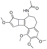 N-(5,6,7,7b,8,10a-ヘキサヒドロ-1,2,3,9-テトラメトキシ-8-オキソベンゾ[a]シクロペンタ[3,4]シクロブタ[1,2-c]シクロヘプテン-7-イル)アセトアミド 化学構造式