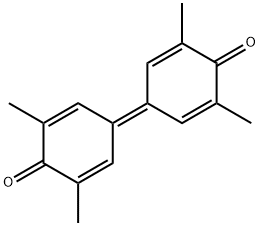 2,2',6,6'-テトラメチル-Δ4,4'-ビシクロヘキサン-2,2',5,5'-テトラエン-1,1'-ジオン 化学構造式