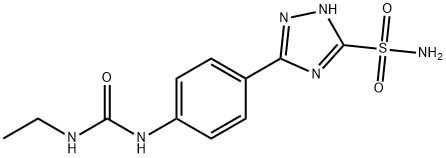5-[4-(3-Ethylureido)phenyl]-1H-1,2,4-triazole-3-sulfonamide Structure