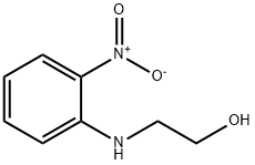 2-[(2-ニトロフェニル)アミノ]エタノール 化学構造式