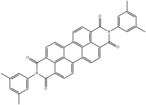 N,N'-ビス(3,5-ジメチルフェニル)ペリレン-3,4:9,10-ビス(ジカルボイミド) 化学構造式