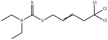 N,N-diethyl-1-[(Z)-5,5,5-trichloropent-2-enyl]sulfanyl-methanethioamid e Struktur