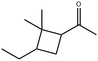 1-(3-エチル-2,2-ジメチルシクロブチル)エタノン 化学構造式