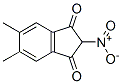 5,6-ジメチル-2-ニトロ-1,3-インダンジオン 化学構造式