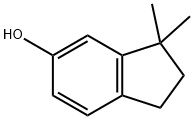 2,3-ジヒドロ-3,3-ジメチル-1H-インデン-5-オール 化学構造式