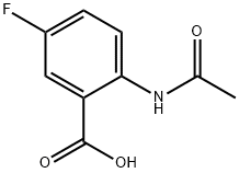 2-アセトアミド-5-フルオロ安息香酸 化学構造式