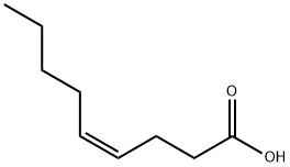 (Z)-4-ノネン酸 化学構造式