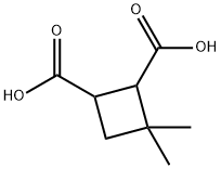3,3-Dimethyl-1,2-cyclobutanedicarboxylic acid 结构式