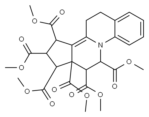 6,7,9,10,11,12-Hexahydrobenzo[f]cyclopenta[a]quinolizine-6,7,7a,8,9,10(8H)-hexacarboxylic acid hexamethyl ester Structure