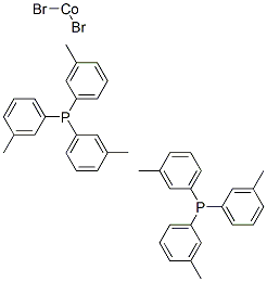 ジブロモビス(トリス-m-トリルホスフィン)コバルト(II) 化学構造式