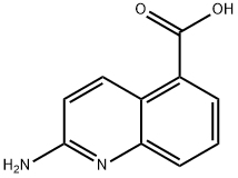 2-氨基-5-喹啉羧酸 结构式