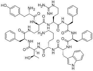 TYR-(D-DAB4,ARG5,D-TRP8)-CYCLO-SOMATOSTATIN-14 (4-11) 结构式