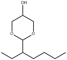 2-(1-エチルペンチル)-1,3-ジオキサン-5-オール 化学構造式