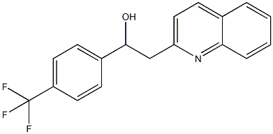 2-キノリン-2-イル-1-(4-トリフルオロメチルフェニル)エタノール 化学構造式