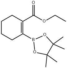 2-(4,4,5,5-TETRAMETHYL-1,3,2-DIOXABOROLAN-2-YL)-1-CYCLOHEXENE-1-CARBOXYLIC ACID ETHYL ESTER Structure