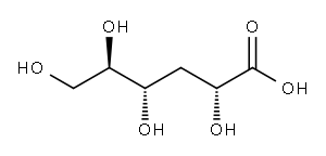 3-脱氧-D-核糖-己酸 结构式