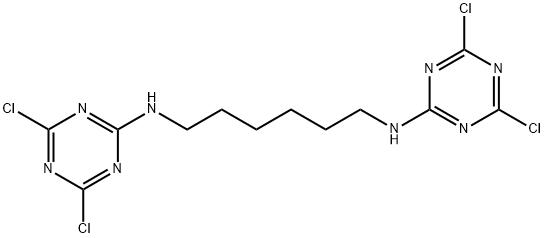 N,N'-(1,6-Hexanediyl)bis(4,6-dichloro-1,3,5-triazine-2-amine) Structure