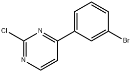 4-(3-ブロモフェニル)-2-クロロピリミジン 化学構造式