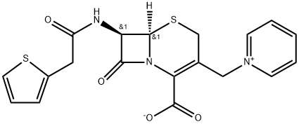 头孢噻啶, 50-59-9, 结构式