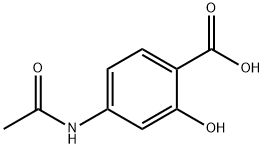 4-(アセチルアミノ)-2-ヒドロキシ安息香酸 化学構造式