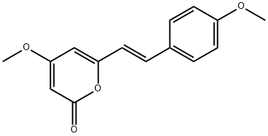 4-メトキシ-6-[2-(4-メトキシフェニル)エテニル]-2H-ピラン-2-オン 化学構造式