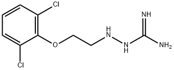 1-[[2-(2,6-ジクロロフェノキシ)エチル]アミノ]グアニジン 化学構造式