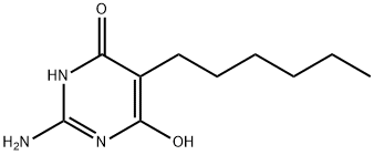 4(1H)-Pyrimidinone, 2-amino-5-hexyl-6-hydroxy- (9CI) Structure