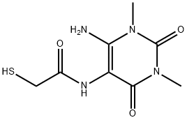 Acetamide,  N-(6-amino-1,2,3,4-tetrahydro-1,3-dimethyl-2,4-dioxo-5-pyrimidinyl)-2-mercapto- Structure