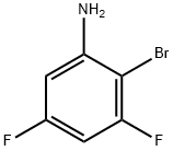 2-溴-3,5-二氟苯胺 结构式
