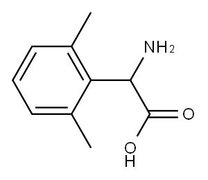 2-アミノ-2-(2,6-ジメチルフェニル)酢酸 化学構造式
