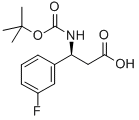 BOC-(S)-3-AMINO-3-(3-FLUORO-PHENYL)-PROPIONIC ACID Struktur