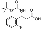 BOC-(R)-3-氨基-3-(2-氟苯基)-丙酸, 500789-03-7, 结构式