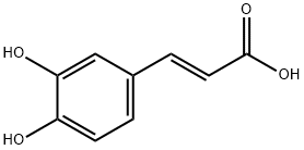 3,4-二羟基肉桂酸(咖啡酸) 结构式