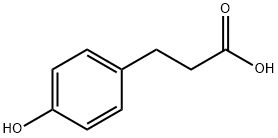 3-(4-ヒドロキシフェニル)プロピオン酸 化学構造式