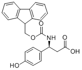 FMOC-(S)-3-氨基-3-(4-羟基苯基)-丙酸 结构式